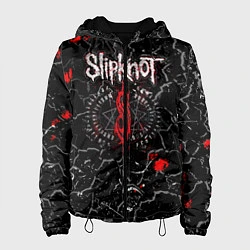 Куртка с капюшоном женская Slipknot Rock Слипкнот Музыка Рок Гранж, цвет: 3D-черный
