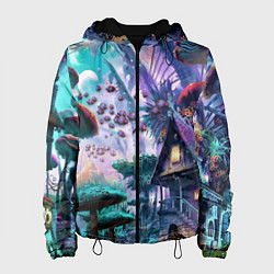 Куртка с капюшоном женская FantasyFish, цвет: 3D-черный