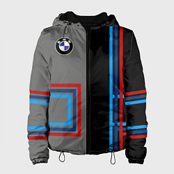 Куртка с капюшоном женская Автомобиль BMW БМВ, цвет: 3D-черный