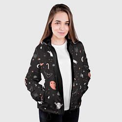 Куртка с капюшоном женская Halloween Dark, цвет: 3D-черный — фото 2