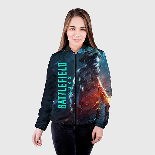 Женская куртка BATTLEFIELD 2042 SOLDIER WARS / 3D-Черный – фото 4