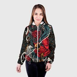 Куртка с капюшоном женская БОГ ГРОМА РАЙДЗИН, цвет: 3D-белый — фото 2