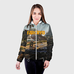 Куртка с капюшоном женская Far Cry 6 game art, цвет: 3D-белый — фото 2