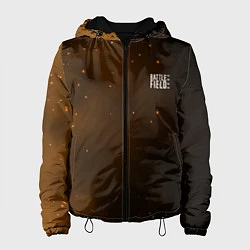 Куртка с капюшоном женская FIRE BATTLEFIELD LOGO ЛОГО, цвет: 3D-черный