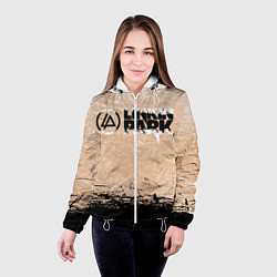 Куртка с капюшоном женская Linkin Park Рок Группа Линкин Парк, цвет: 3D-белый — фото 2