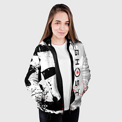 Куртка с капюшоном женская GHOST OF TSUSHIMA ПРИЗРАК ЦУСИМЫ БЕЛЫЙ, цвет: 3D-черный — фото 2