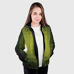 Куртка с капюшоном женская Милитари мозаика, цвет: 3D-черный — фото 2