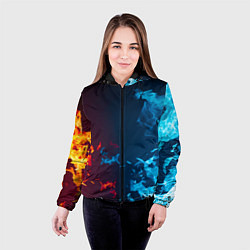 Куртка с капюшоном женская Лёд и Пламя Black, цвет: 3D-черный — фото 2