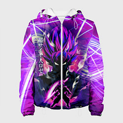 Куртка с капюшоном женская Гоку Блек Anime Dragon Ball Super Saiyan, цвет: 3D-белый