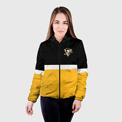 Куртка с капюшоном женская Питтсбург Пингвинз НХЛ, цвет: 3D-черный — фото 2