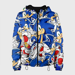 Куртка с капюшоном женская SONIC ПАТТЕРН СОНИК, цвет: 3D-черный