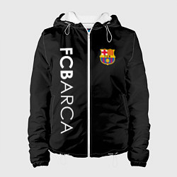 Куртка с капюшоном женская FC BARCA BLACK STYLE, цвет: 3D-белый
