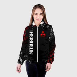 Куртка с капюшоном женская MITSUBISHI SAMURAI JAPAN STYLE ИЕРОГЛИФЫ, цвет: 3D-белый — фото 2