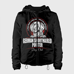 Куртка с капюшоном женская Немецкий Курцхаар Kurzhaar, цвет: 3D-черный