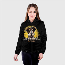 Куртка с капюшоном женская Фокстерьер Fox terrier, цвет: 3D-черный — фото 2
