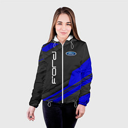 Куртка с капюшоном женская Ford Форд авто, цвет: 3D-белый — фото 2