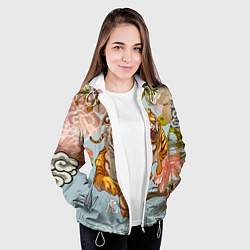 Куртка с капюшоном женская Китайский тигр Символ 2022 года, цвет: 3D-белый — фото 2