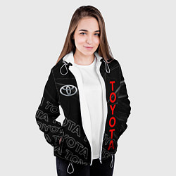 Куртка с капюшоном женская TOYOTA SPORT ГЕОМЕТРИЯ, цвет: 3D-белый — фото 2