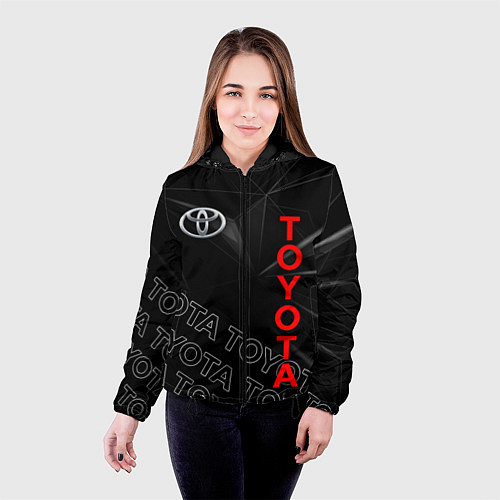 Женская куртка TOYOTA SPORT ГЕОМЕТРИЯ / 3D-Черный – фото 4