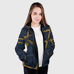 Куртка с капюшоном женская 3Д абстракция KVIks, цвет: 3D-черный — фото 2