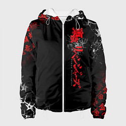Куртка с капюшоном женская TOKYO REVENGERS RED STYLE TEAM, цвет: 3D-белый