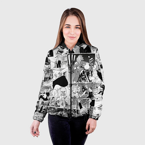 Женская куртка Токийские мстители манга / 3D-Черный – фото 4