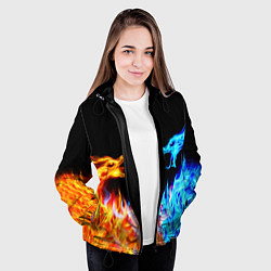 Куртка с капюшоном женская FIRE DRAGONS ОГНЕННЫЕ ДРАКОНЫ, цвет: 3D-черный — фото 2