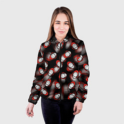Куртка с капюшоном женская БУМАЖНЫЙ ДОМ ПАТТЕРН МАСКА ДАЛИ, цвет: 3D-черный — фото 2