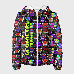 Куртка с капюшоном женская Geometry Dash: Heroes, цвет: 3D-белый