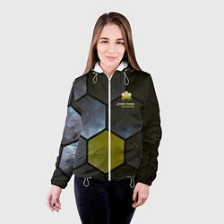 Куртка с капюшоном женская JWST space cell theme, цвет: 3D-белый — фото 2