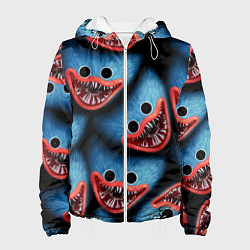 Куртка с капюшоном женская POPPY PLAYTIME ХАГИ ВАГИ ЛИЦО МОНСТРА, цвет: 3D-белый