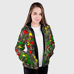 Куртка с капюшоном женская Раста-камуфляж, цвет: 3D-черный — фото 2