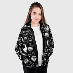 Куртка с капюшоном женская ВЕДЬМАК ЛОЛГОБОМБИНГ THE WITCHER, цвет: 3D-черный — фото 2