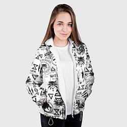 Куртка с капюшоном женская THE WITCHER LOGOBOMBING ЧЁРНО БЕЛЫЙ ВЕДЬМАК ПАТТЕР, цвет: 3D-белый — фото 2