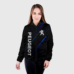 Куртка с капюшоном женская ПЕЖО, Peugeot, цвет: 3D-черный — фото 2