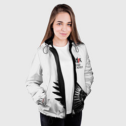 Куртка с капюшоном женская Бардак-Сделай, как хотел White Theme, цвет: 3D-черный — фото 2