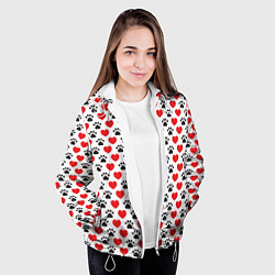 Куртка с капюшоном женская Четвероногий Любимец, цвет: 3D-белый — фото 2