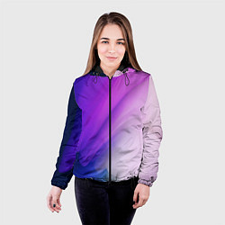 Куртка с капюшоном женская Волновой Градиент, цвет: 3D-черный — фото 2
