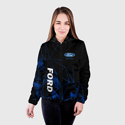 Куртка с капюшоном женская FORD, ФОРД ГЕОМЕТРИЯ, цвет: 3D-черный — фото 2