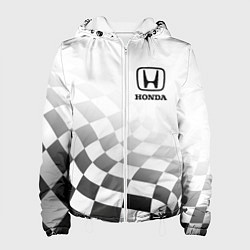 Куртка с капюшоном женская HONDA, ХОНДА СПОРТ, ФИНИШНЫЙ ФЛАГ, цвет: 3D-белый