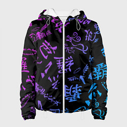 Куртка с капюшоном женская Токийские мстители паттерн градиент, цвет: 3D-белый