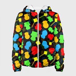 Куртка с капюшоном женская SOUTH PARK ЮЖНЫЙ ПАРК НОВОГОДНИЙ УЗОР, цвет: 3D-белый