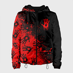 Куртка с капюшоном женская Death Stranding Отпечаток рук паттерн, цвет: 3D-черный
