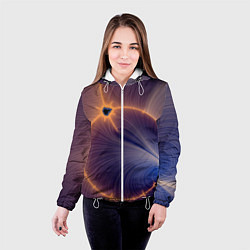 Куртка с капюшоном женская Black Hole Tribute design, цвет: 3D-белый — фото 2