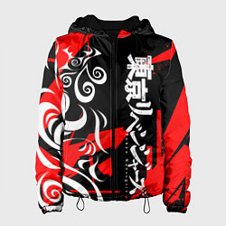 Куртка с капюшоном женская TOKYO REVENGERS ТОСВА RED VER, цвет: 3D-черный