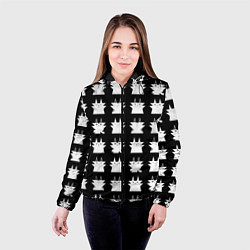 Куртка с капюшоном женская Мультяшные котики, цвет: 3D-черный — фото 2