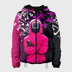 Куртка с капюшоном женская Игра в кальмара 2022 Топ, цвет: 3D-черный