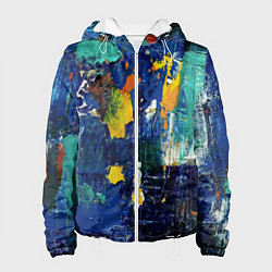 Куртка с капюшоном женская КРАСКА PAINT, цвет: 3D-белый