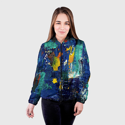 Женская куртка КРАСКА PAINT / 3D-Черный – фото 4