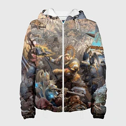 Куртка с капюшоном женская Битва Рыцарского ордена Империи, цвет: 3D-белый